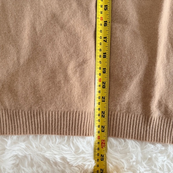 Cuyana Wool Cashmere Tan Women's Sweater - Picture 6 of 8